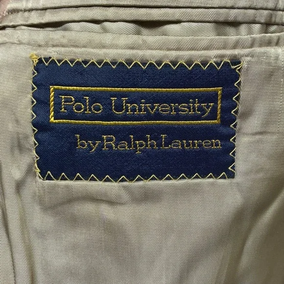 Polo University by Ralph Lauren Men's 40R Camel Hair Blazer Tan Coat Scotland
